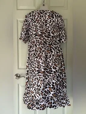 Handmade | Dresses | Handmade Upcycled Leopard Print Bedsheet Dress ...